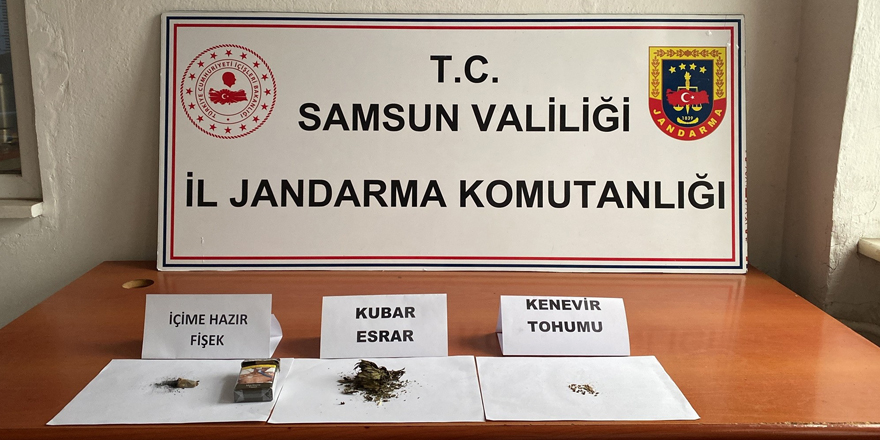 Samsun'da jandarmadan uyuşturucu operasyonu