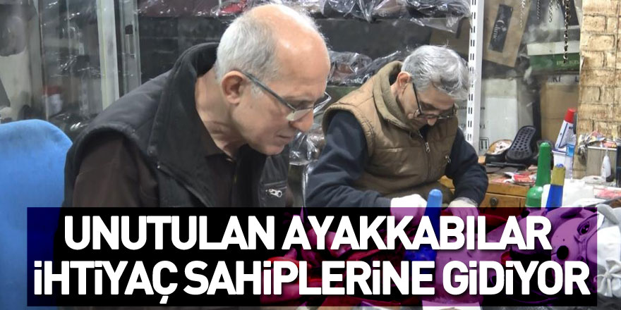 Tamircilerde unutulan ayakkabılar ihtiyaç sahiplerine gidiyor