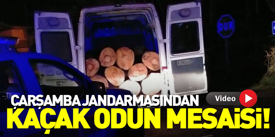 Çarşamba jandarmasından kaçak odun mesaisi!