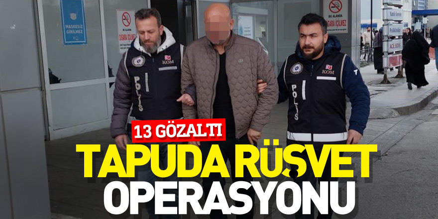 Samsun'da tapuda rüşvet operasyonu: 13 gözaltı