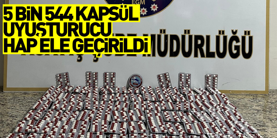 Samsun'da 5 bin 544 kapsül uyuşturucu içerikli hap ele geçirildi