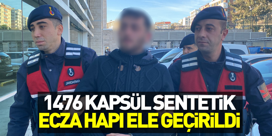 Samsun'da 1476 kapsül sentetik ecza hapı ele geçirildi