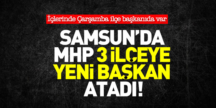 Samsun'da MHP 3 ilçeye yeni başkan atadı