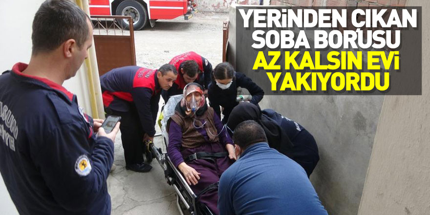 Yerinden çıkan soba borusu az kalsın evi yakıyordu