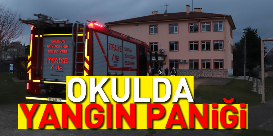 Okulda yangın paniği