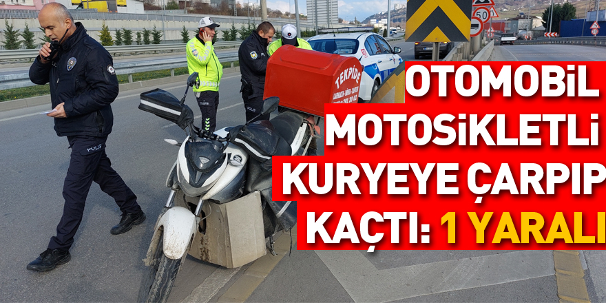 Samsun'da otomobil motosikletli kuryeye çarpıp kaçtı: 1 yaralı