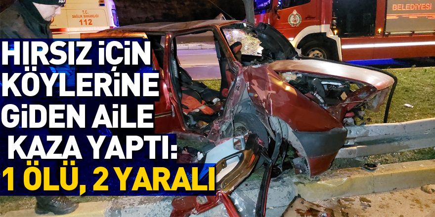 Samanlıklarına giren hırsız için köylerine giden aile kaza yaptı: 1 ölü, 2 yaralı