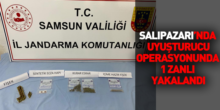 Salıpazarı ilçesinde uyuşturucu operasyonunda bir zanlı yakalandı