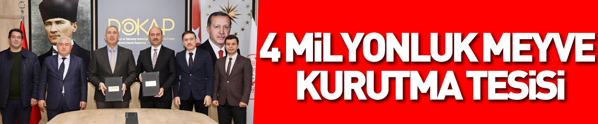 Terme'ye 4 milyonluk meyve kurutma tesisi