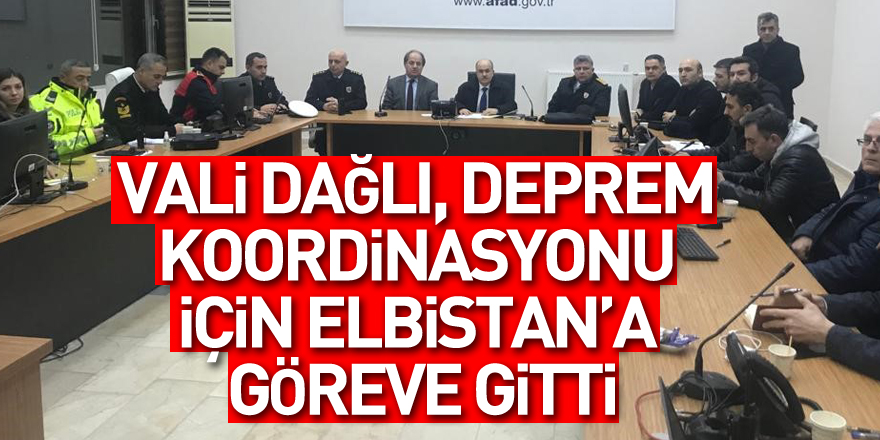 Samsun Valisi Dağlı, deprem koordinasyonu için Elbistan’a göreve gitti