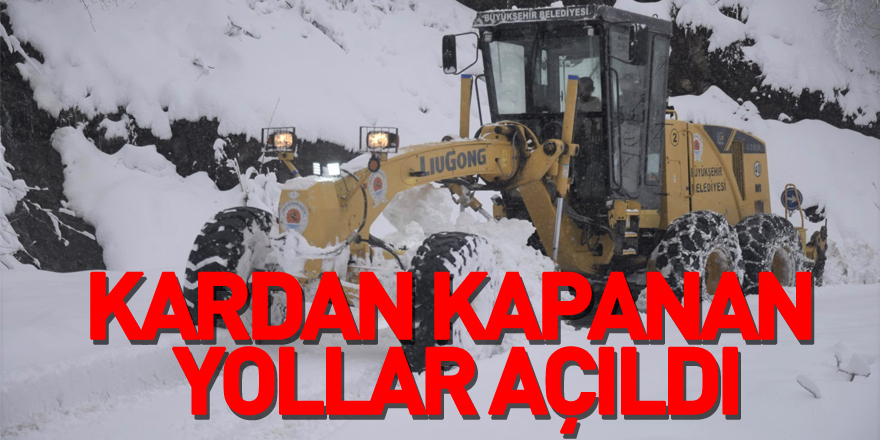 Kardan kapanan yollar açıldı