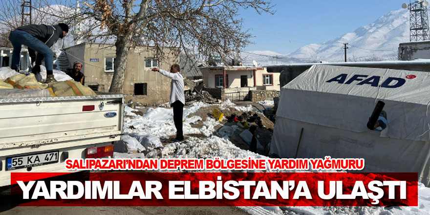 Yardımlar Elbistan’a Ulaştı