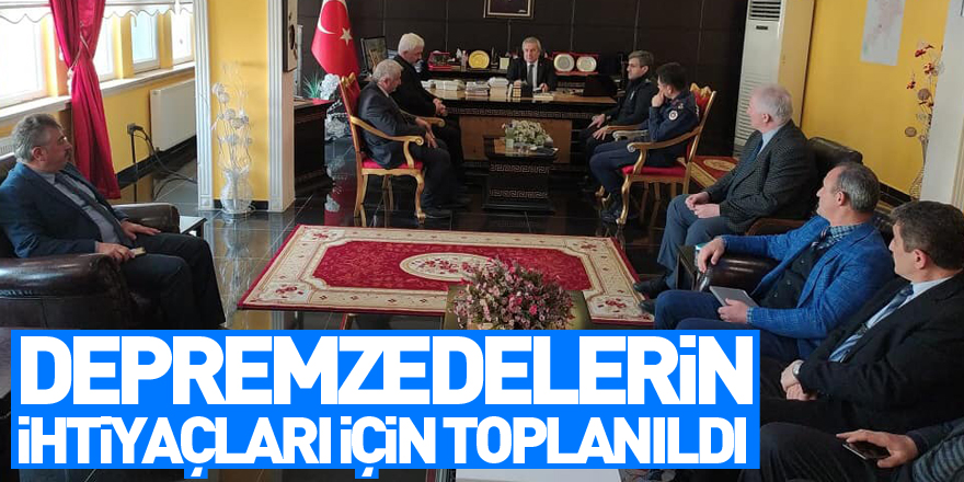 Depremzedelerin ihtiyaçları için toplanıldı