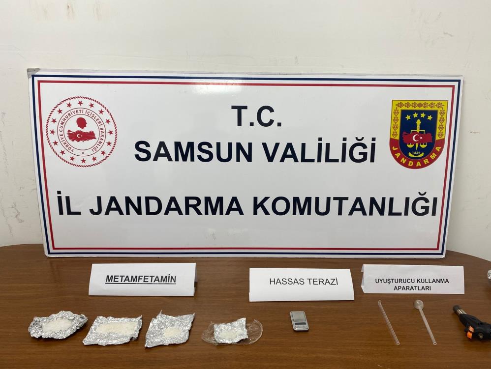 Samsun'da uyuşturucuyla yakalanan şahıs gözaltına alındı