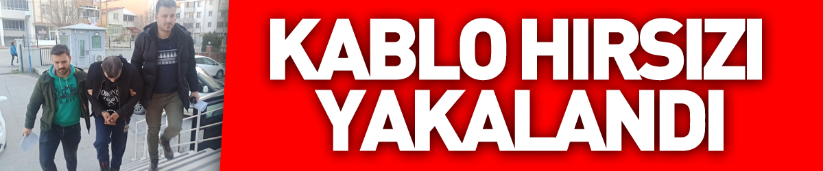 Kablo hırsızı yakalandı