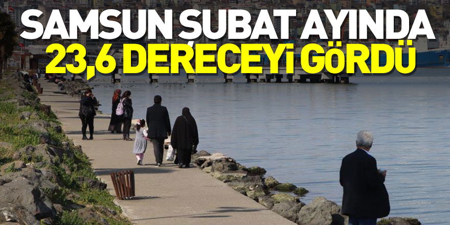 Samsun şubat ayında 23,6 dereceyi gördü