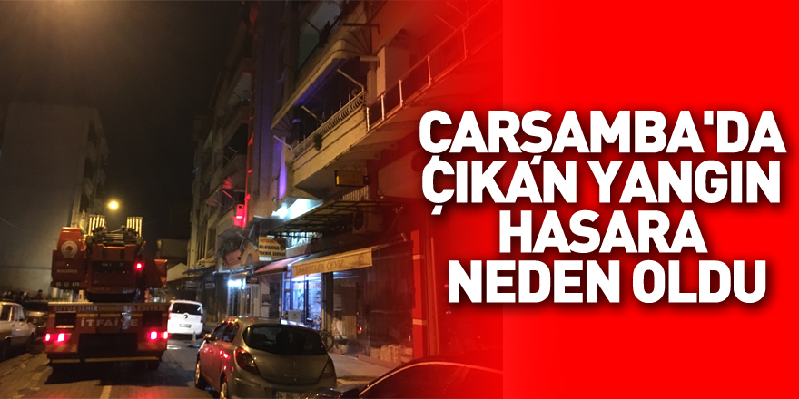 Çarşamba'da çıkan yangın hasara neden oldu