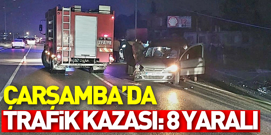 trafik kazası: 8 yaralı