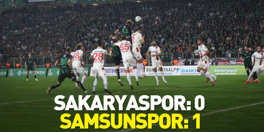 Spor Toto 1. Lig: Sakaryaspor: 0 - Samsunspor: 1