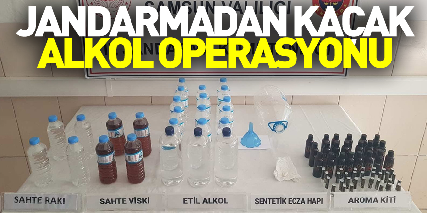 Jandarmadan kaçak alkol operasyonu