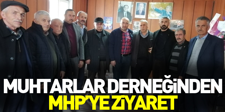 Muhtarlar Derneğinden Mhp’ye Ziyaret