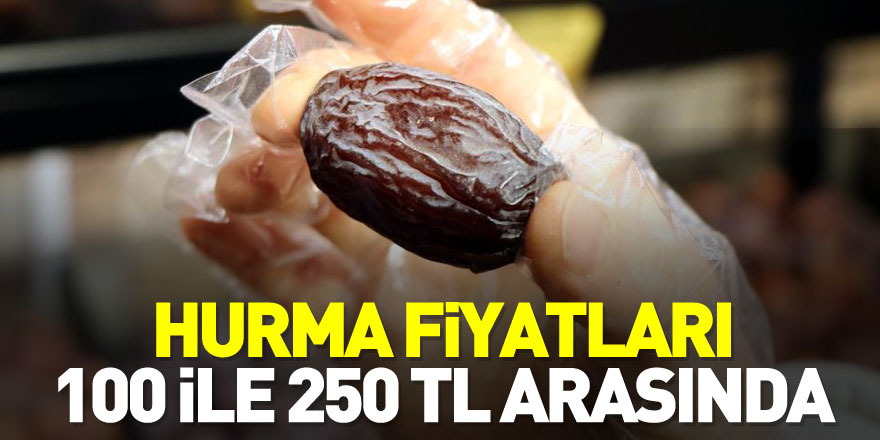 Hurma fiyatları 100 ile 250 TL arasında