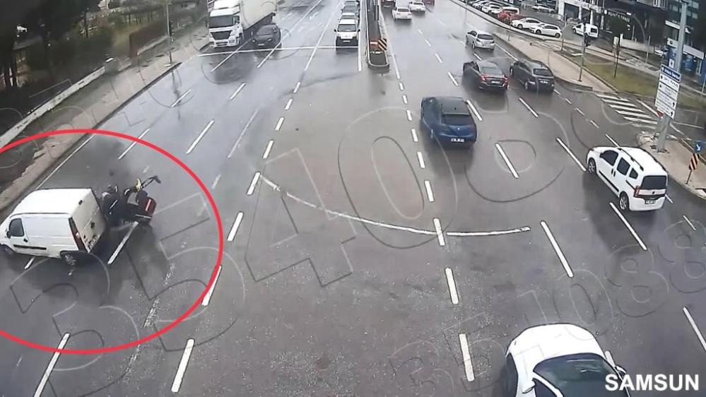 Işık ihlali yapan araca motosiklet hızla çarptı: 1 yaralı