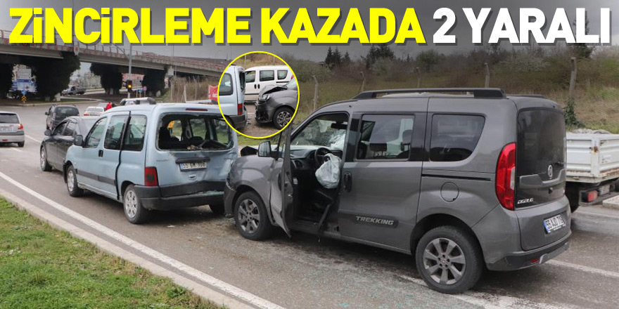 4 aracın karıştığı zincirleme trafik kazası: 2 yaralı