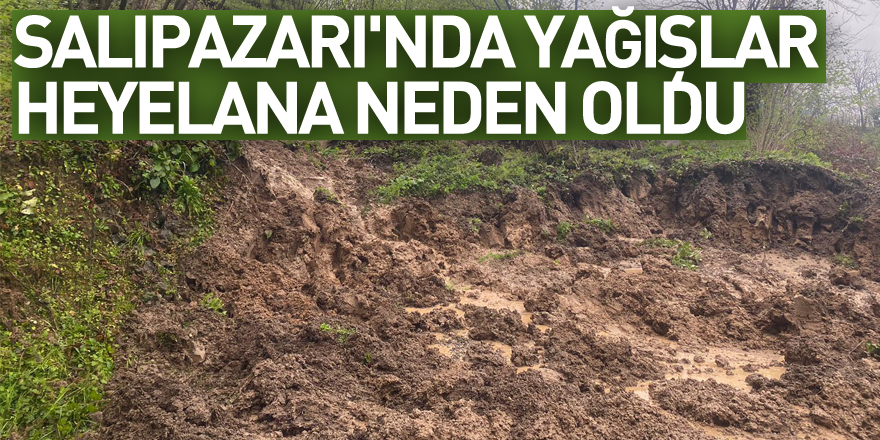 Salıpazarı'nda yağışlar heyelana neden oldu