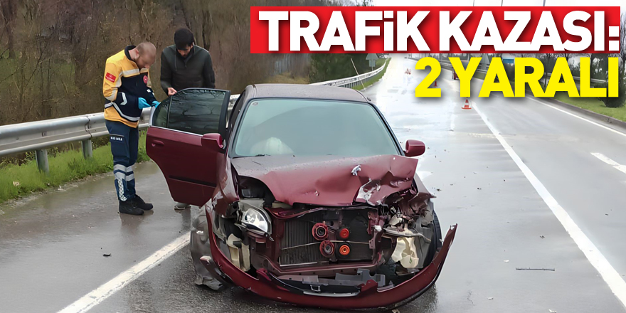 trafik kazası: 2 yaralı