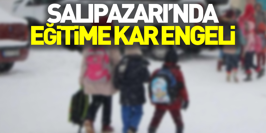 Salıpazarı ilçesinde eğitime kar engeli