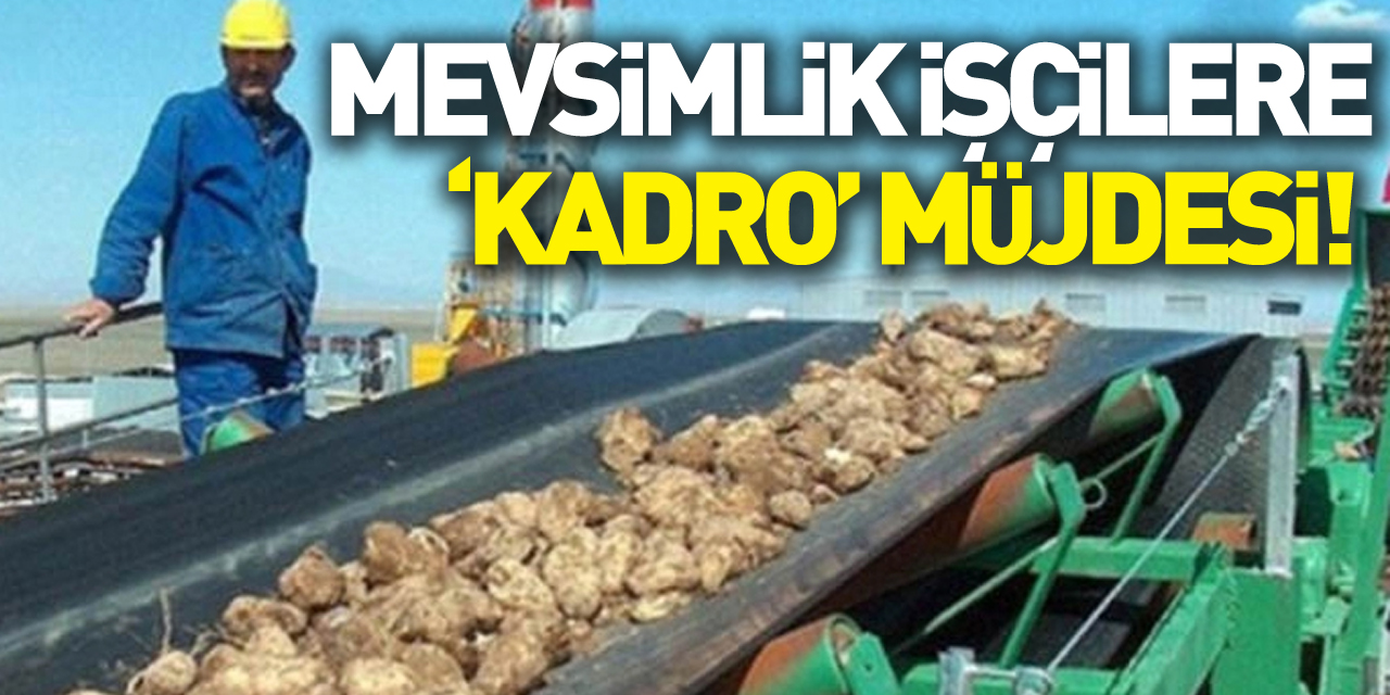 Mevsimlik işçilere ‘kadro’ müjdesi!