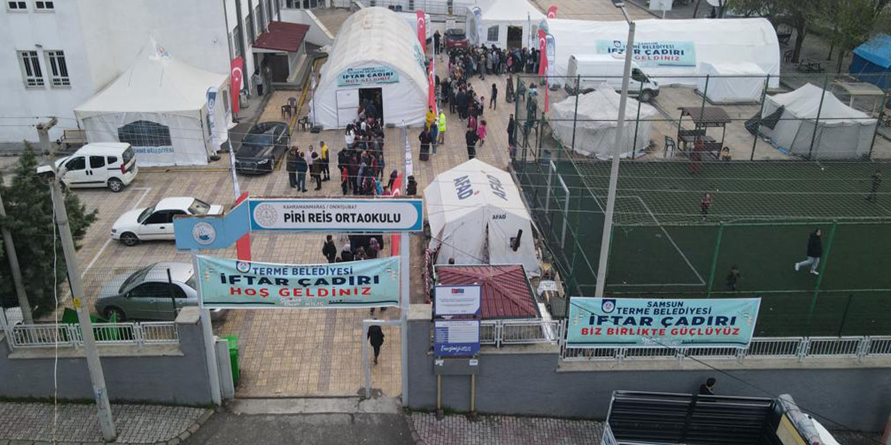 Terme Belediyesinden Kahramanmaraş'a iftar çadırı