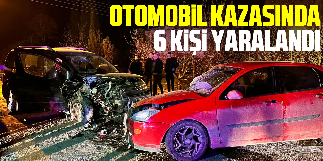 Otomobil kazasında 6 kişi yaralandı