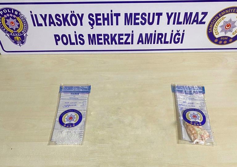 Polis merkezi ekipleri şüpheli şahıstan uyuşturucu ele geçirdi