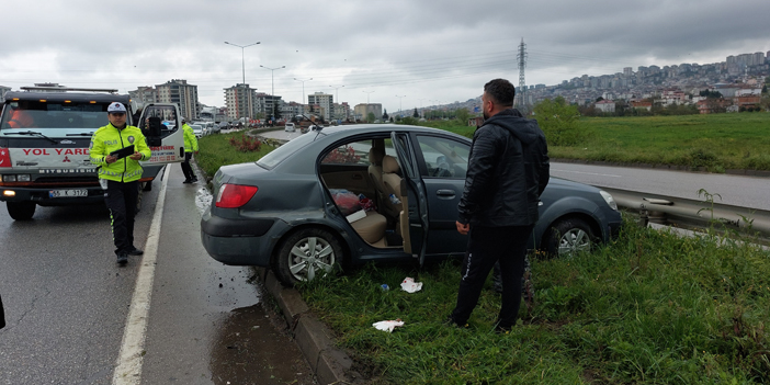 Yağmurdan kayganlaşan yolda 3 araçlı kaza: 1 yaralı