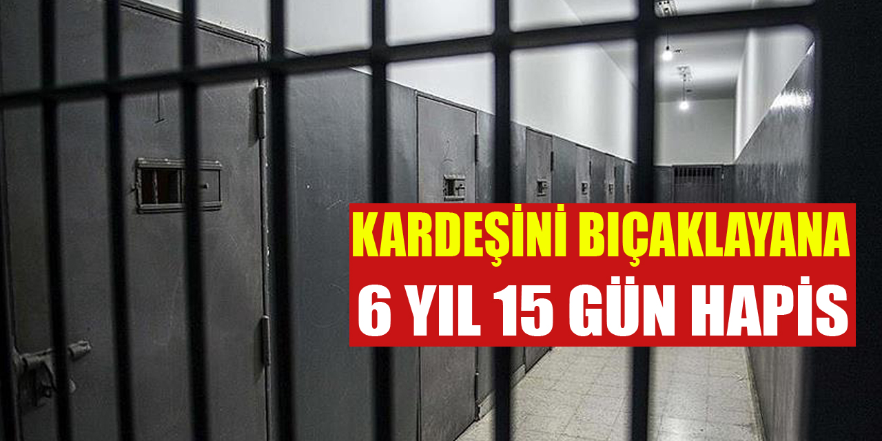 Kardeşini bıçaklayana 6 yıl 15 gün hapis