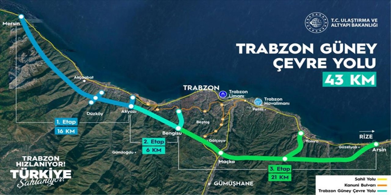 Trabzon Güney Çevre Yolu'nun temeli 1 Mayıs'ta atılacak