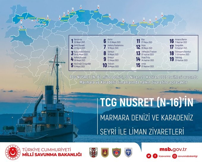 TCG Nusret müze gemisi 30 Nisan-20 Haziran arasında ziyarete açılacak