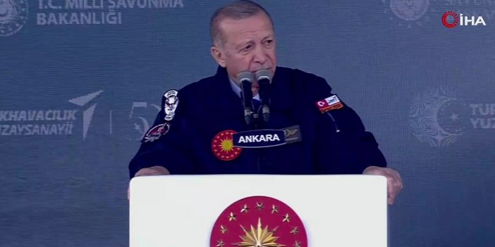 Cumhurbaşkanı Erdoğan yerli savaş uçağının adının 'KAAN' olduğunu açıkladı