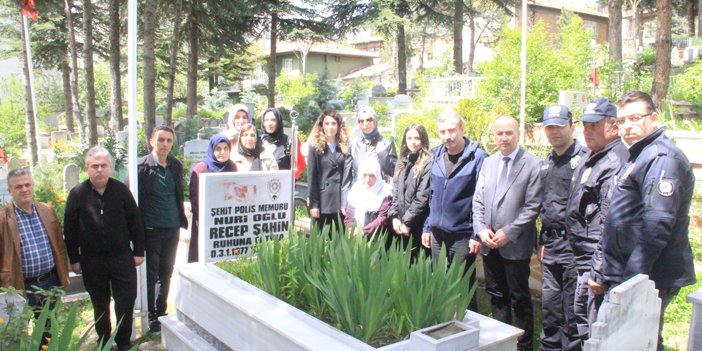 Kastamonu Emniyet Müdürlüğü şehit memurunu Havza’da andı