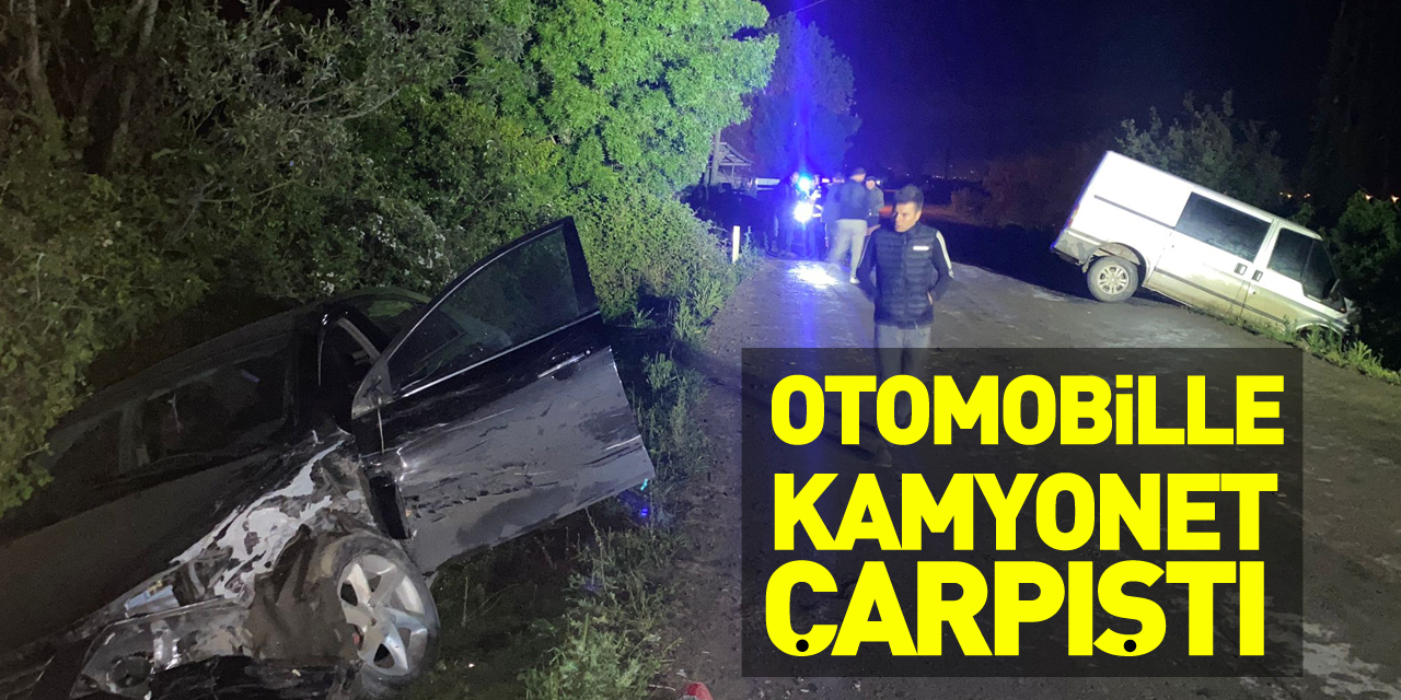 Samsun'da otomobille kamyonetin çarpıştığı kazada, 2 kişi yaralandı