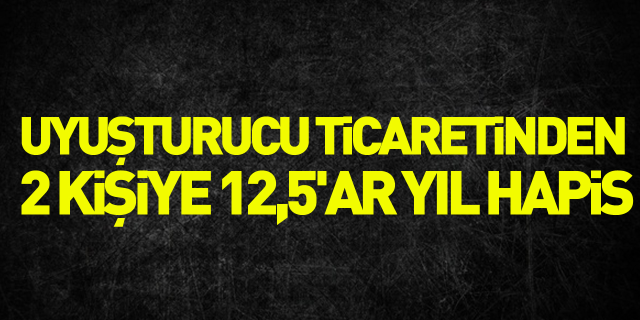 Uyuşturucu ticaretinden 2 kişiye 12,5'ar yıl hapis